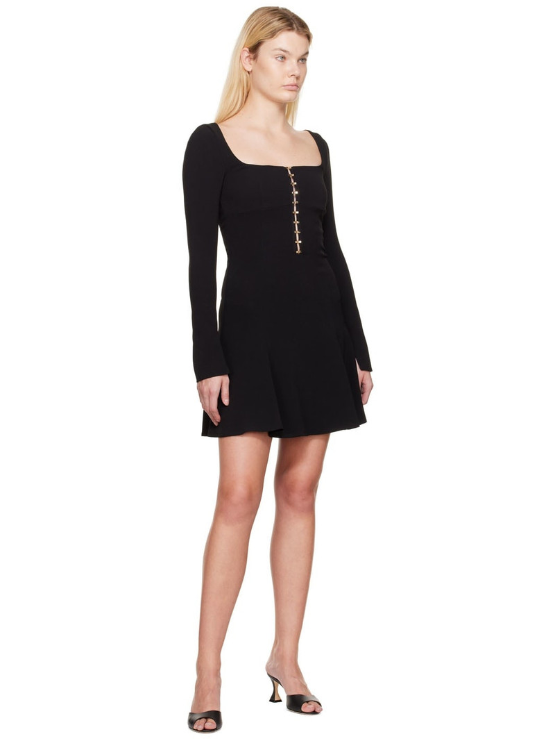 Blumarine Black Hook-Eye Minidress outlook