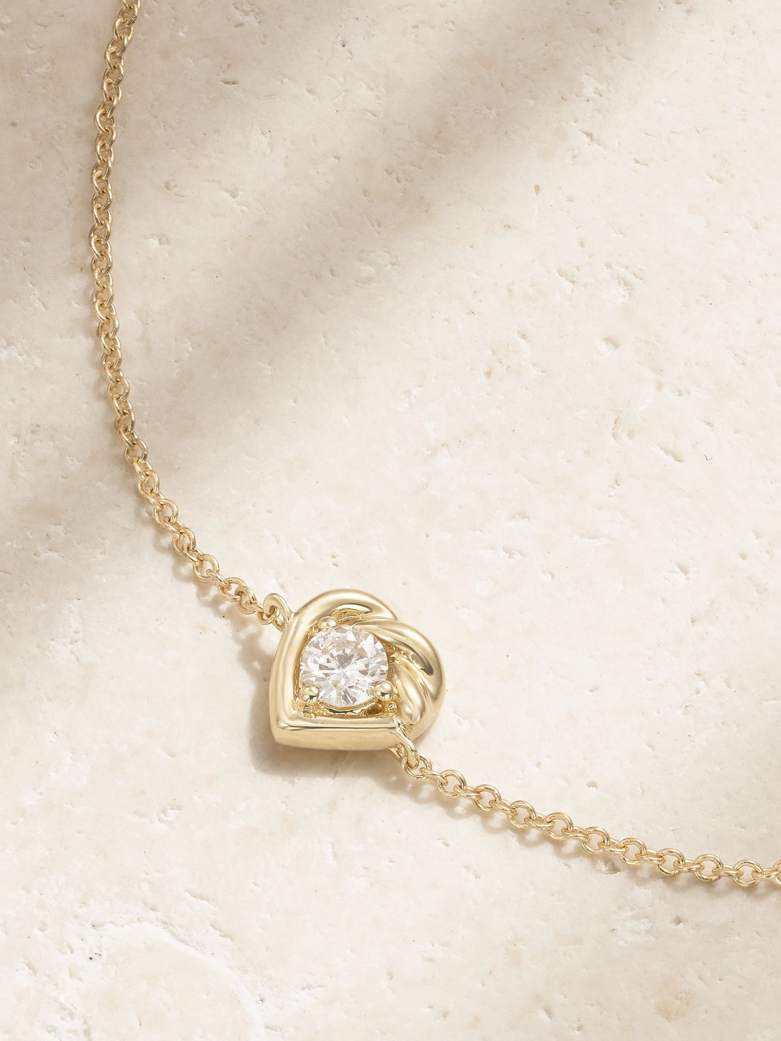 Tie The Knot 10-karat gold diamond bracelet Gold - 4