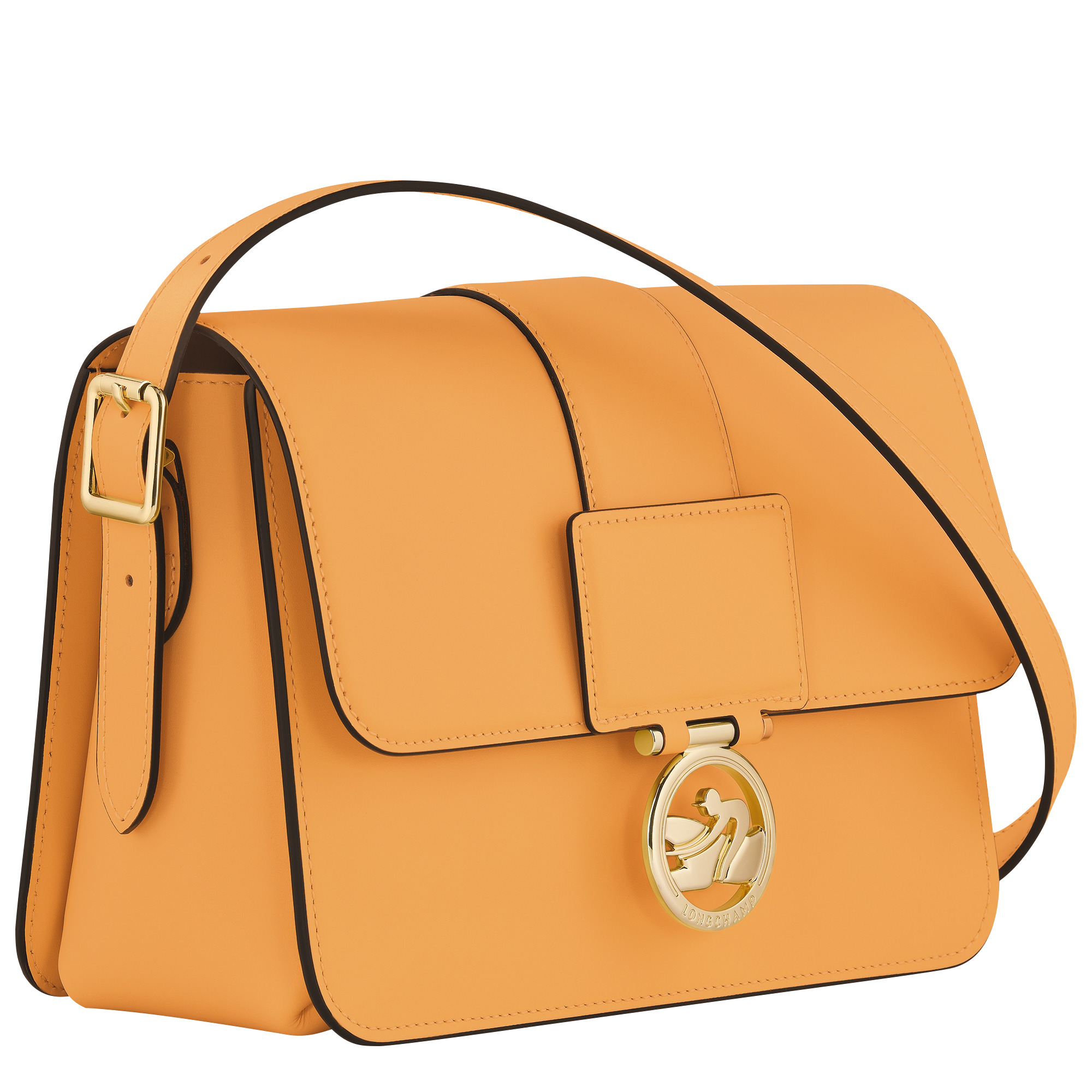 Box-Trot M Crossbody bag Apricot - Leather - 3