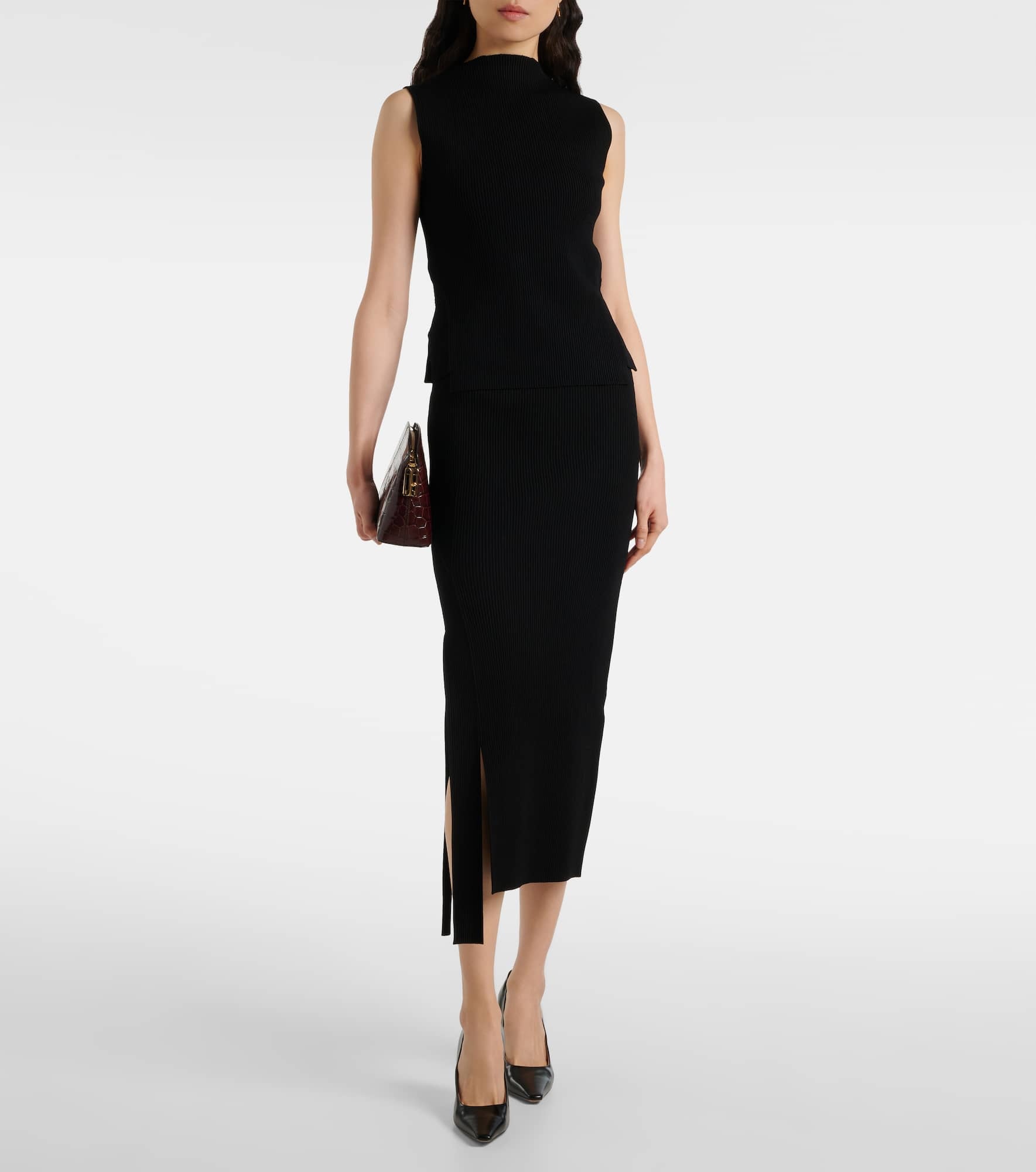 Satin midi skirt - 2