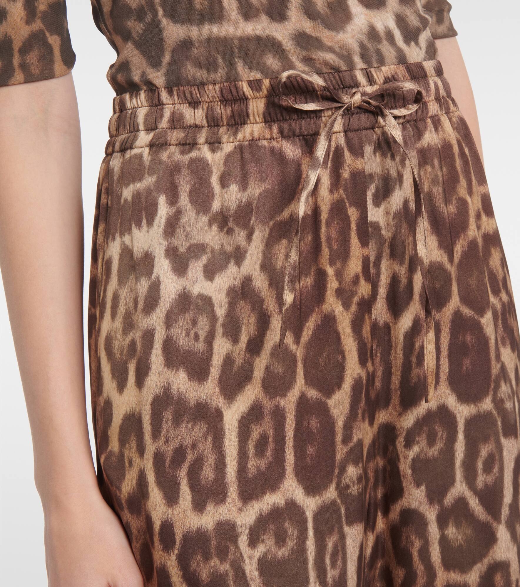 Leopard-print pajama pants - 4