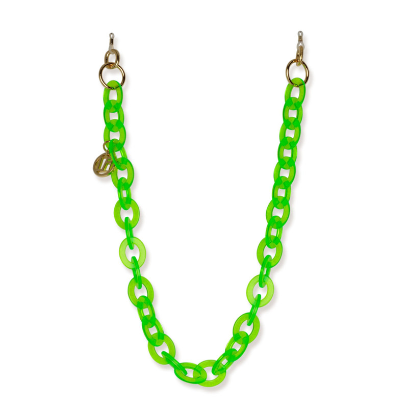 NEON LIME OVAL LINK CHAIN 1