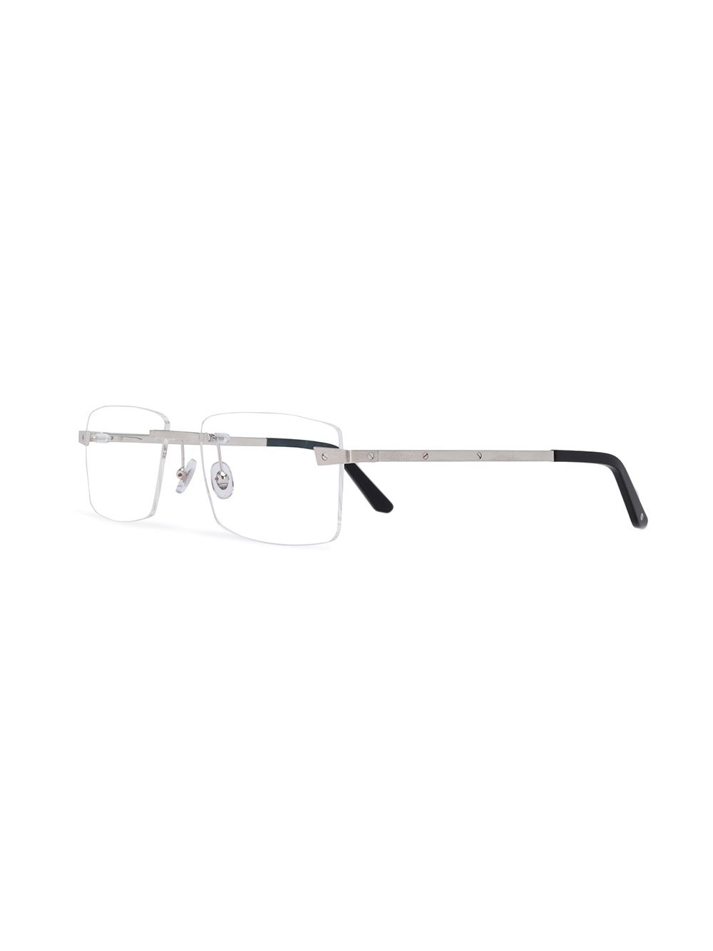 rectangular frameless glasses - 2