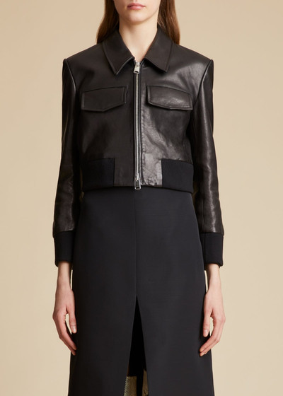 KHAITE The Hector Jacket in Black Leather outlook