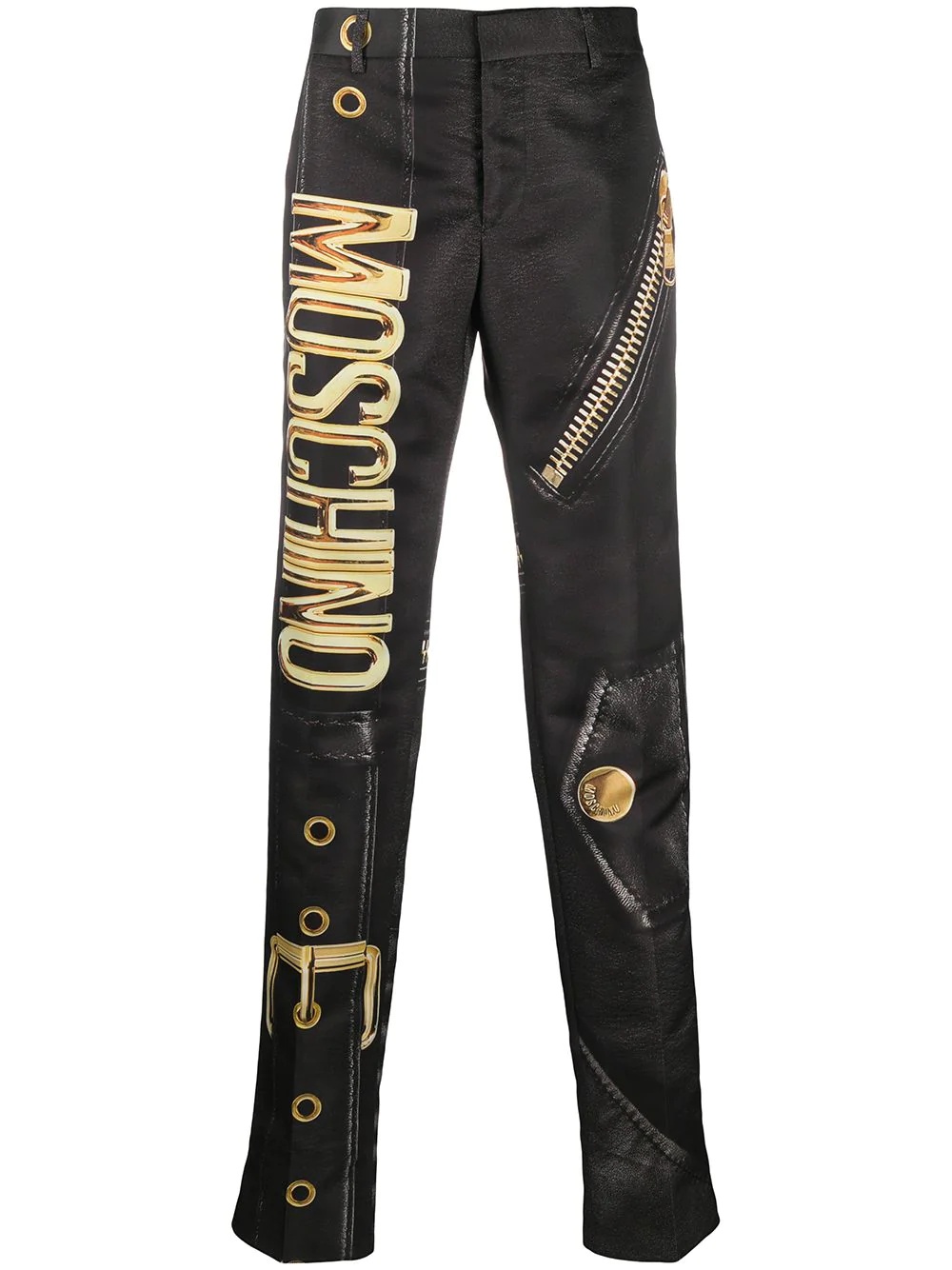 Macro Biker printed trousers - 1