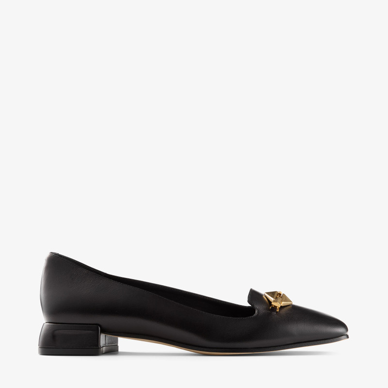 Ravi Flat Black Nappa Leather Flats - 1
