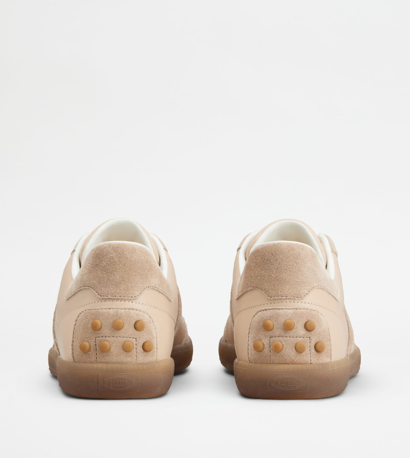 Tod's TOD'S TABS SNEAKERS IN LEATHER - PINK outlook