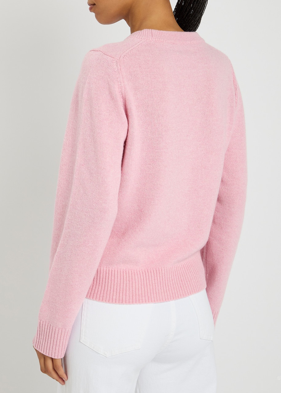 Ganni Poodle Logo-intarsia Wool-blend Jumper - 3