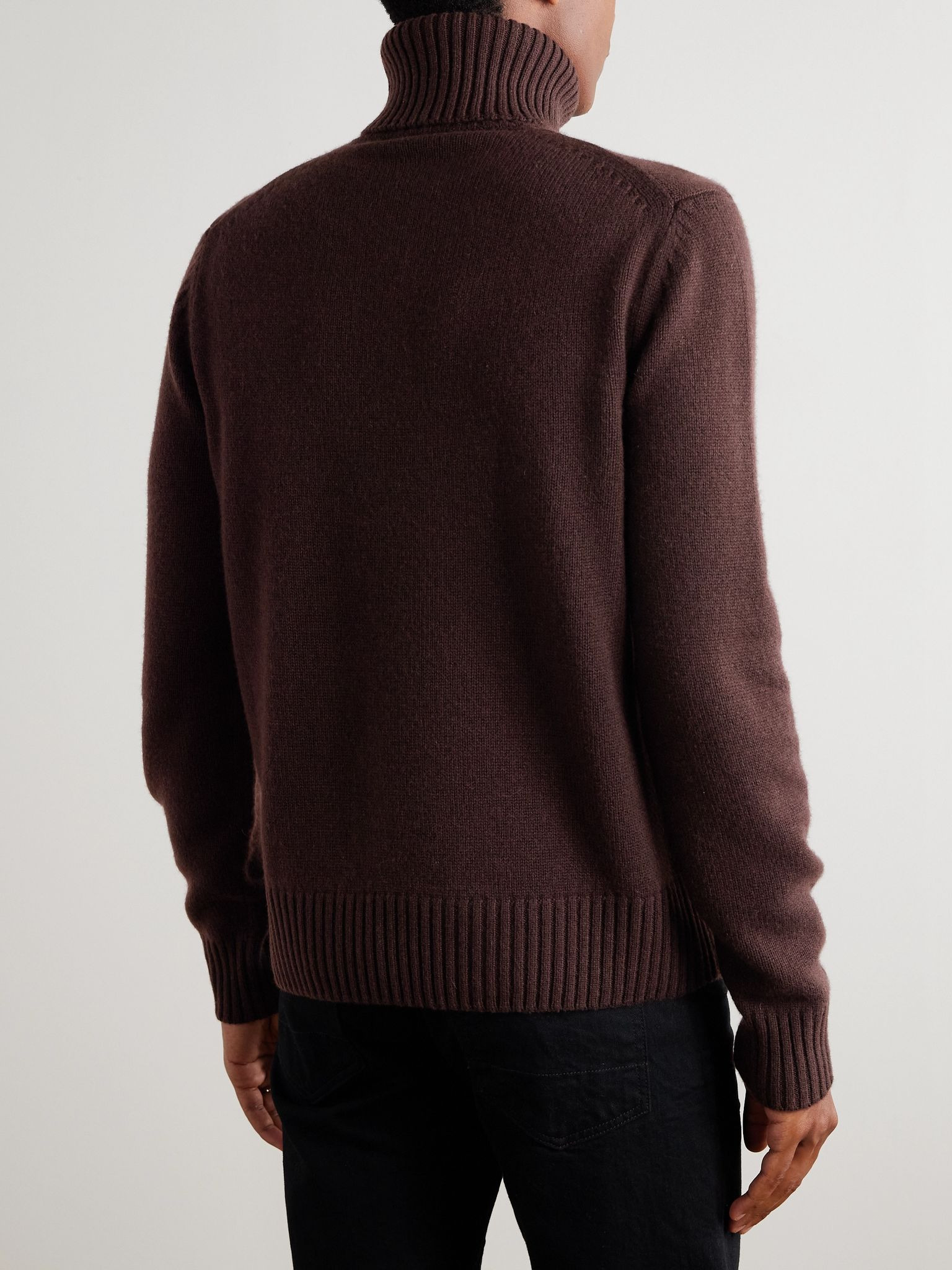 Cashmere Rollneck Sweater Brown - 4