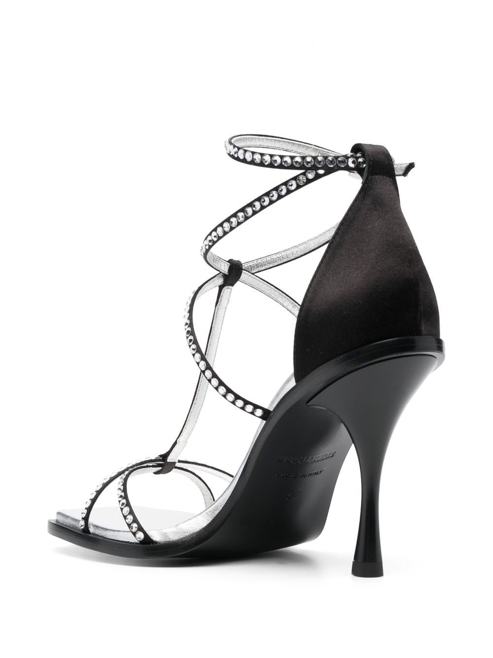 crystal-embellished square-toe sandals - 3