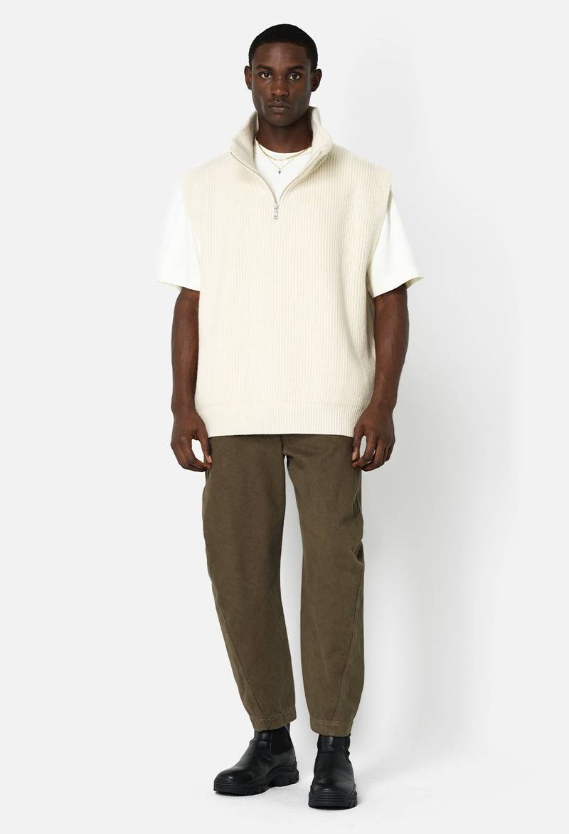 John Elliott DAKOTA KNIT HALF ZIP VEST outlook