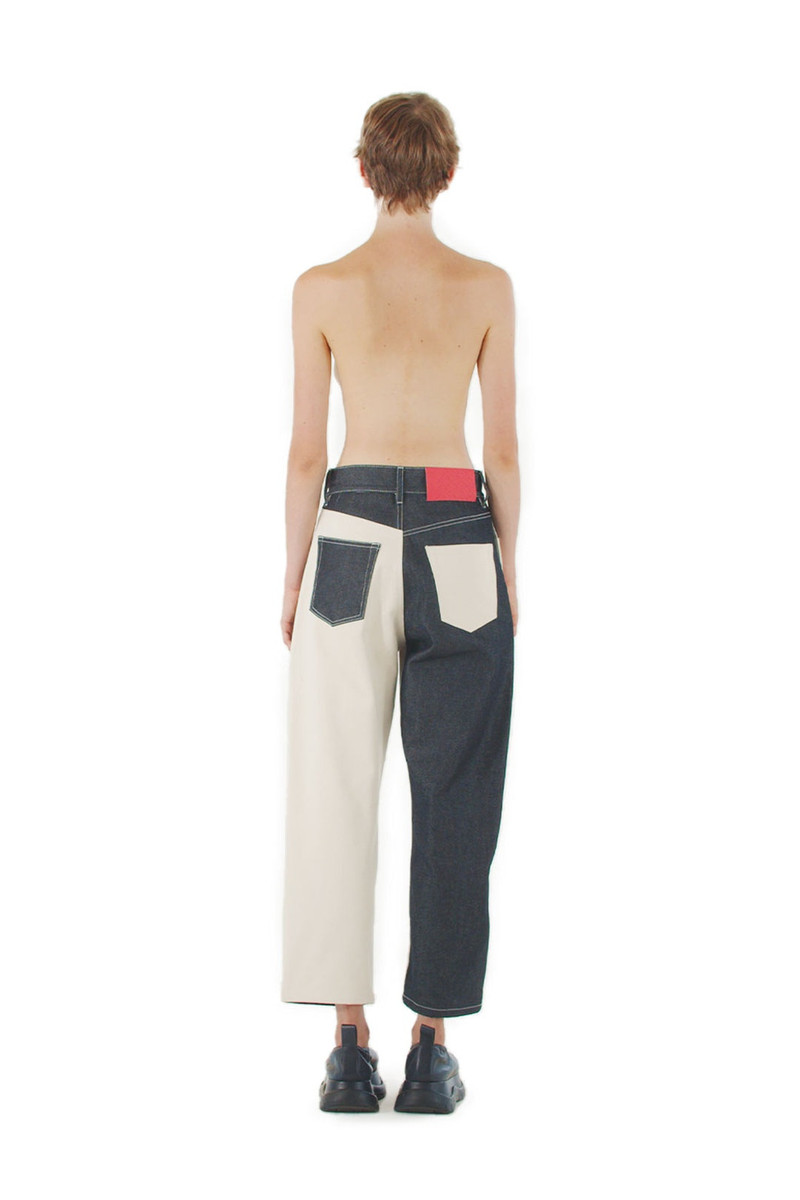 SUNNEI PANTS / denim / ecru outlook