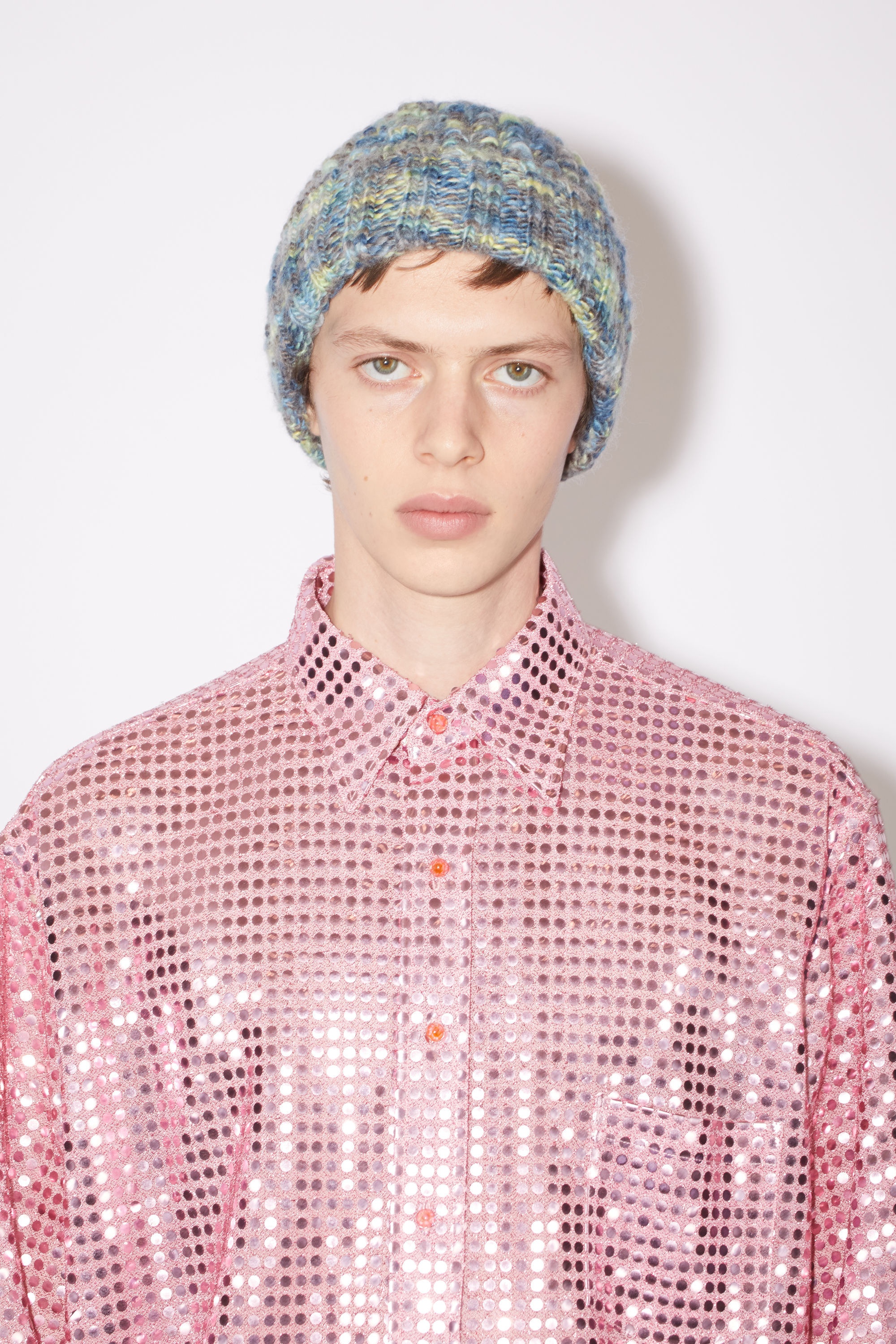 Space dye wool beanie - Blue/multi - 3