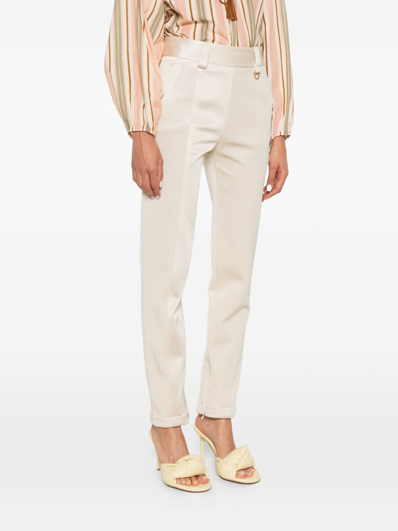 satin-finish D-ring trousers 3