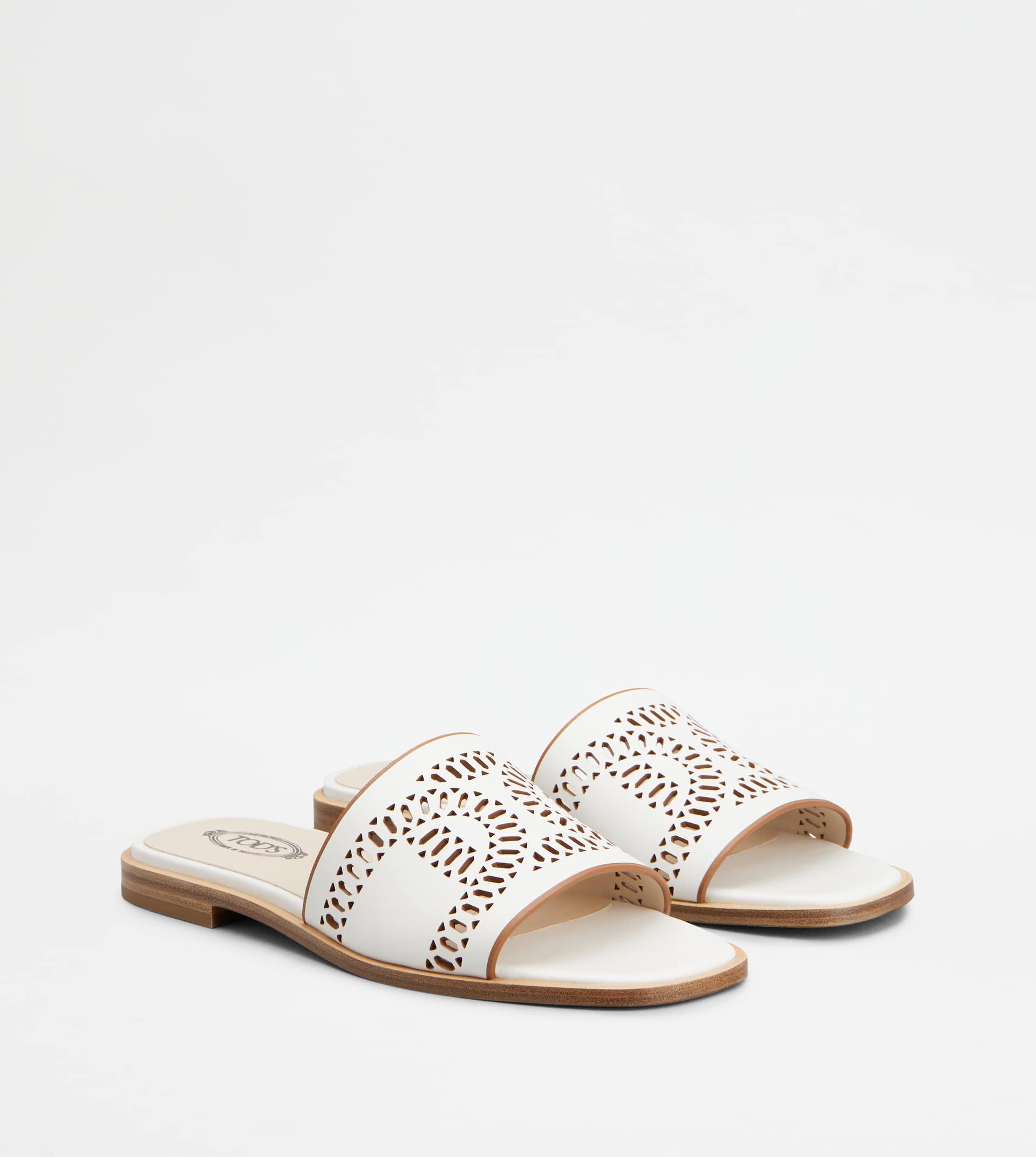 KATE SANDALS IN LEATHER - WHITE - 3