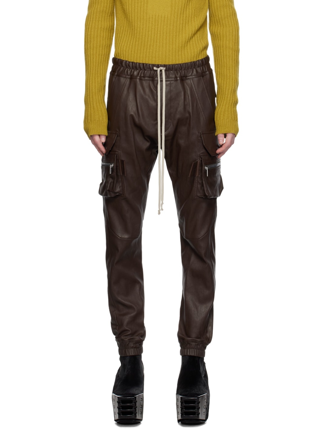 Brown Mastodon Leather Pants - 1