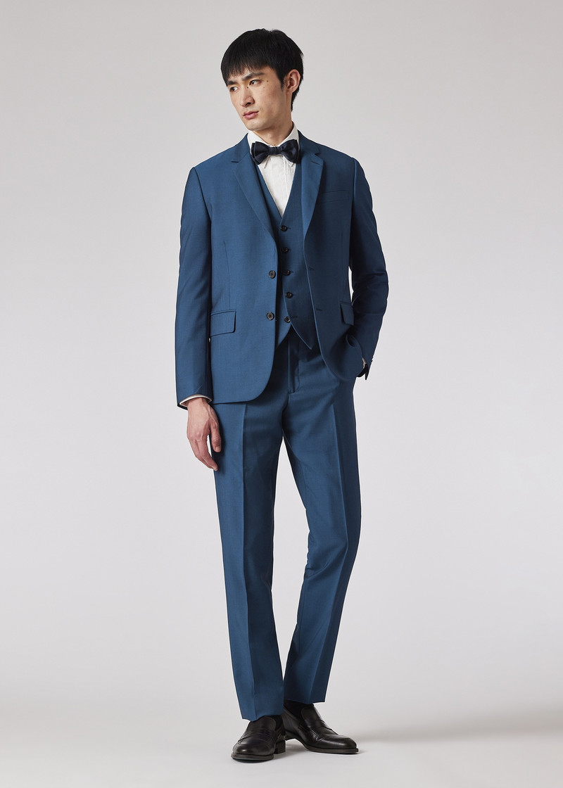 Tailored-Fit Wool-Mohair Three-Piece Suit 10
