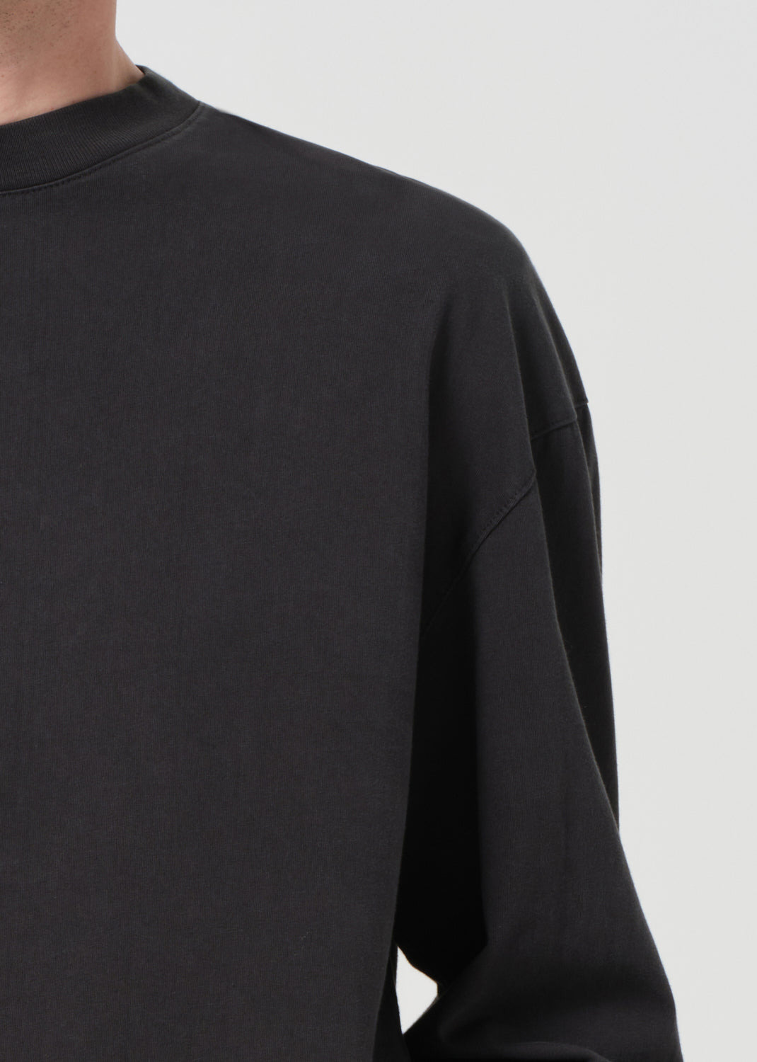 ASHA LONG SLEEVE MOCK NECK TEE IN CAVE - 6