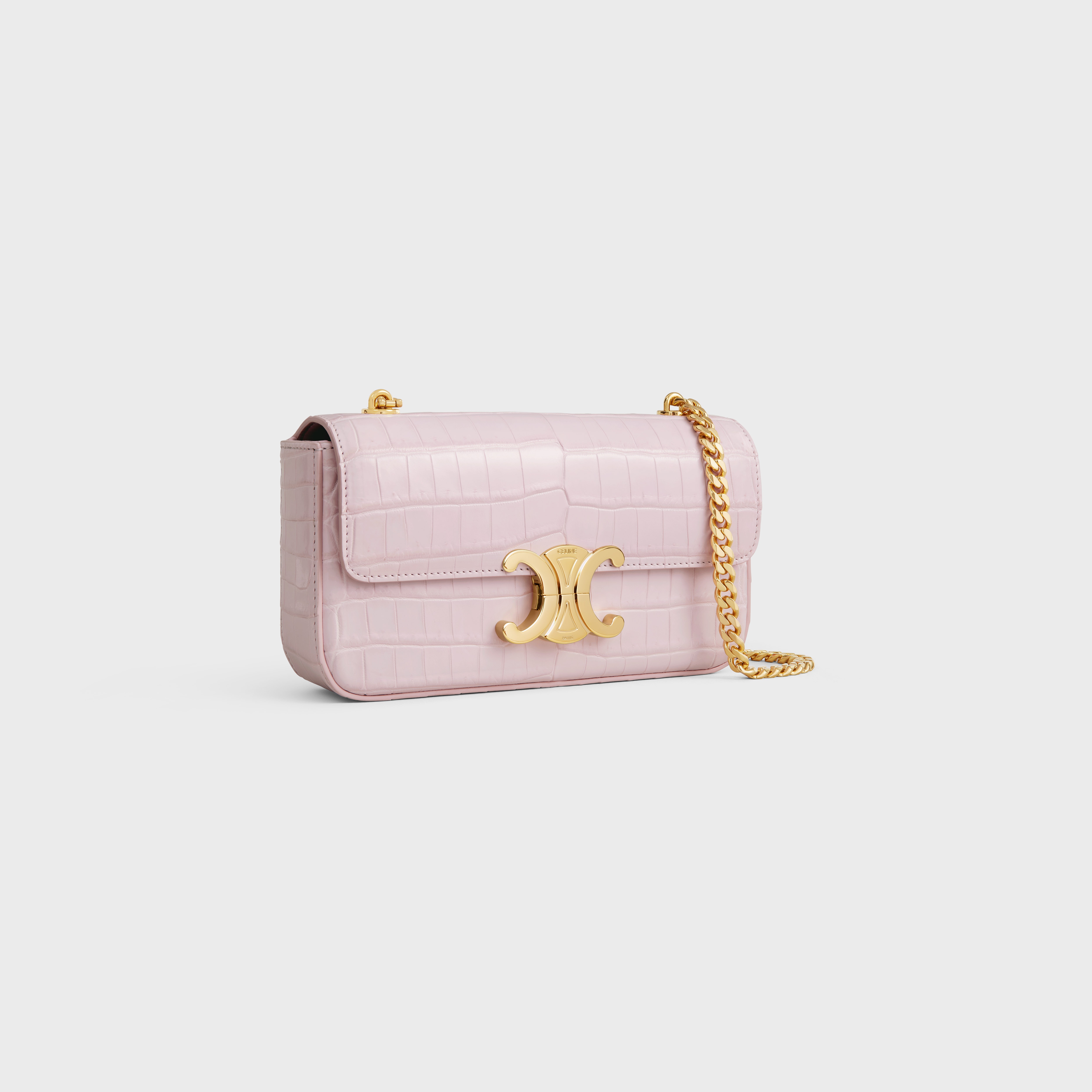 CHAIN SHOULDER BAG CLAUDE in Niloticus Crocodile - 2