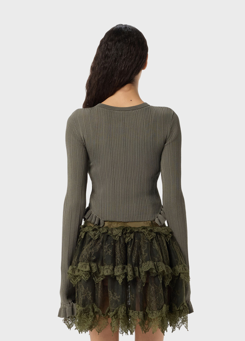 RIBBED CARDIGAN WITH BUTTERFLIES 3