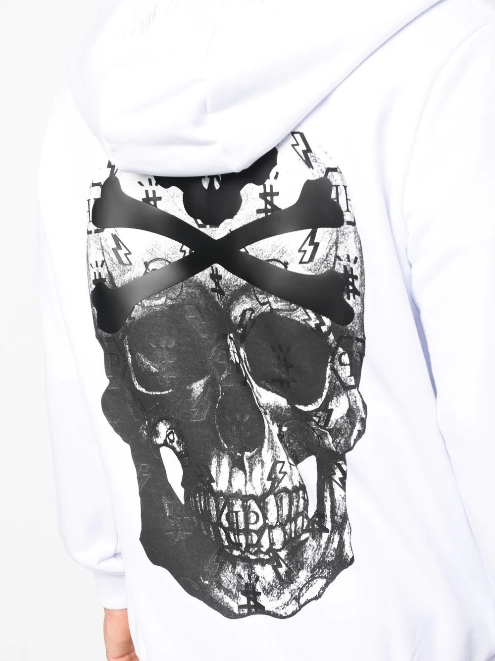 skull-print hoodie sweatjacket - 5