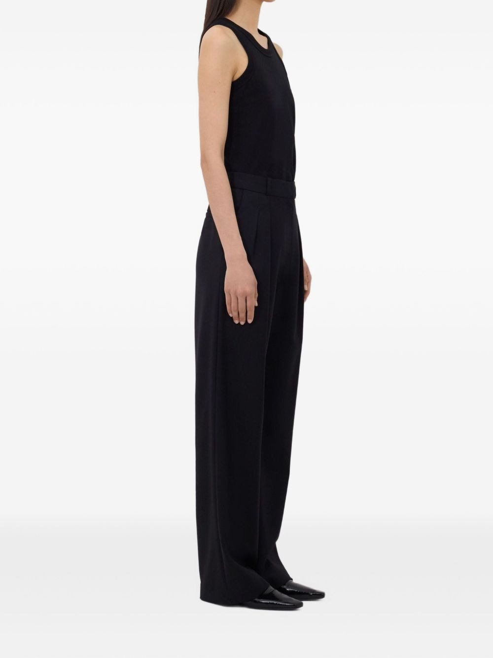 Sbiru LDS pleated flare-leg trousers - 3
