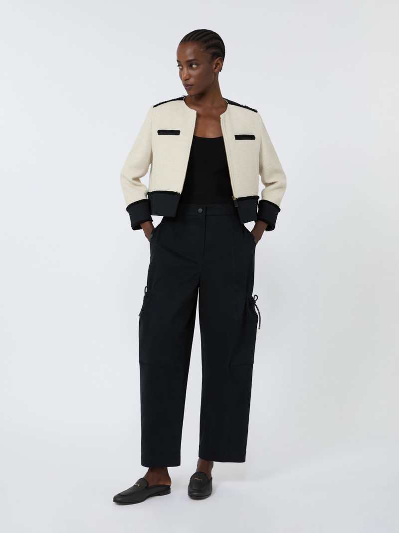 Max Mara GHIRO Viscose-blend yarn top - BLACK outlook