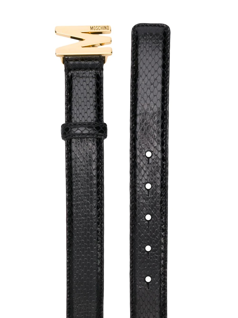 M buckle leather belt - 2