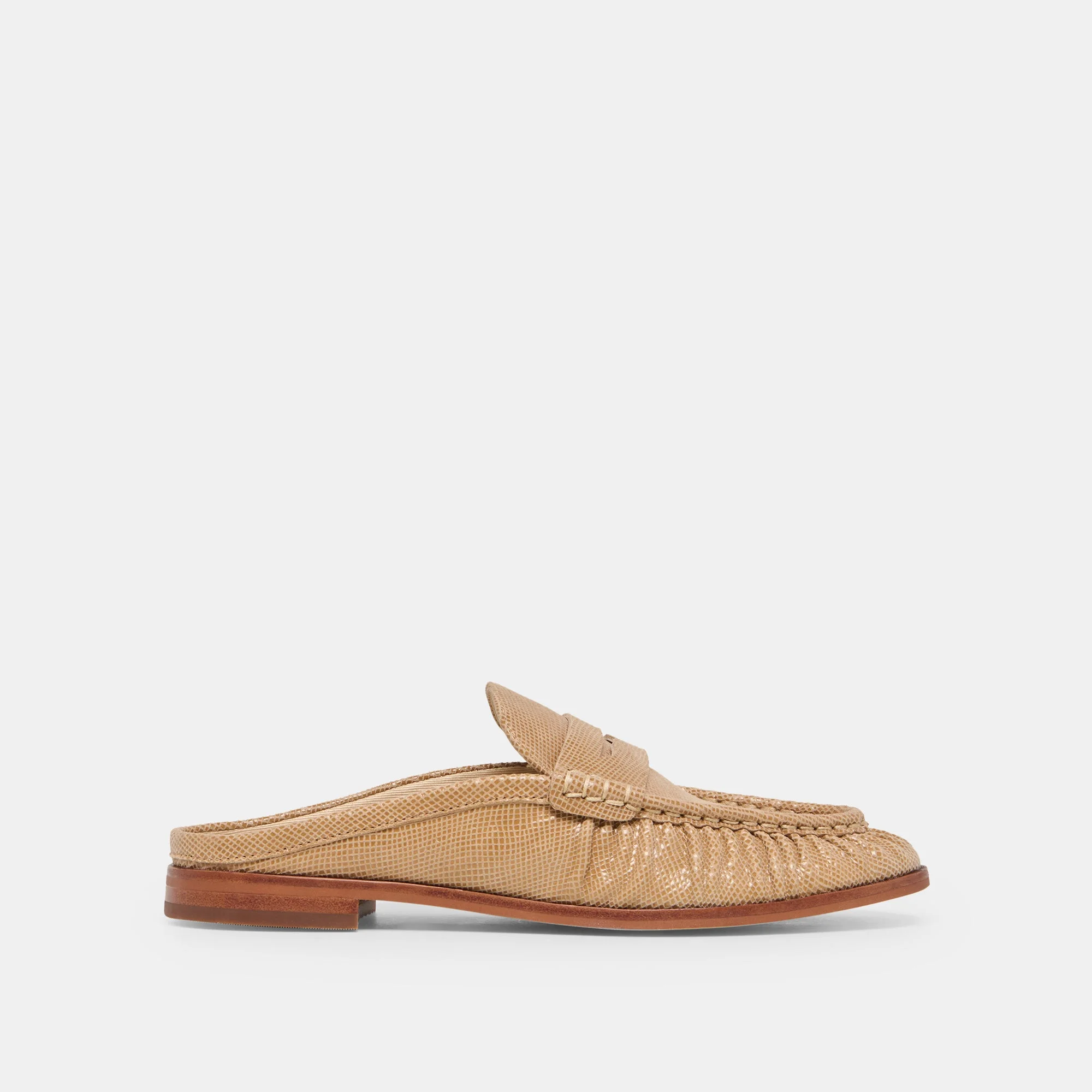 BETZY LOAFERS LATTE EMBOSSED SUEDE - 1