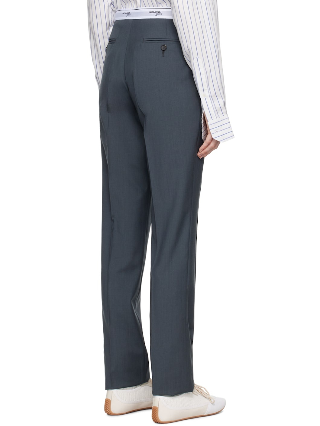 Gray Classic Trousers - 3