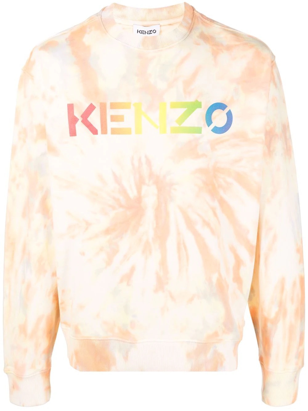 logo-print tie-dye sweatshirt - 1