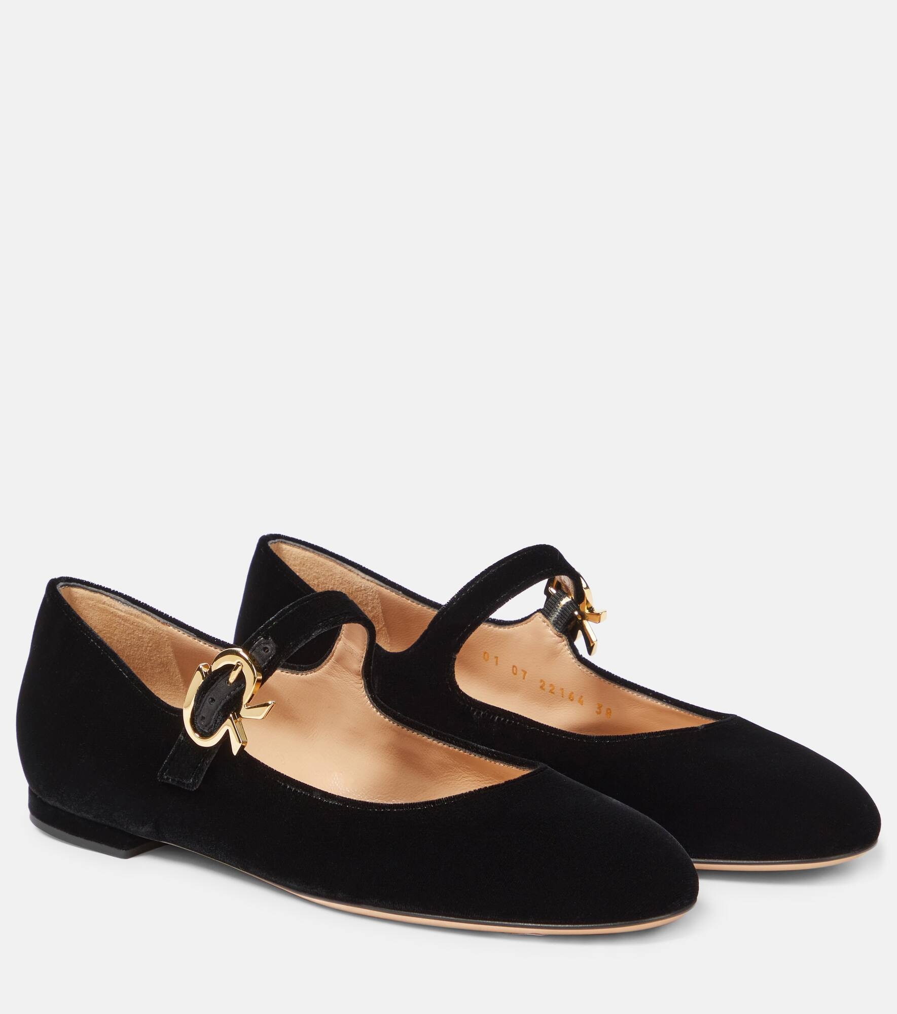 Mary Ribbon 05 velvet ballet flats - 1