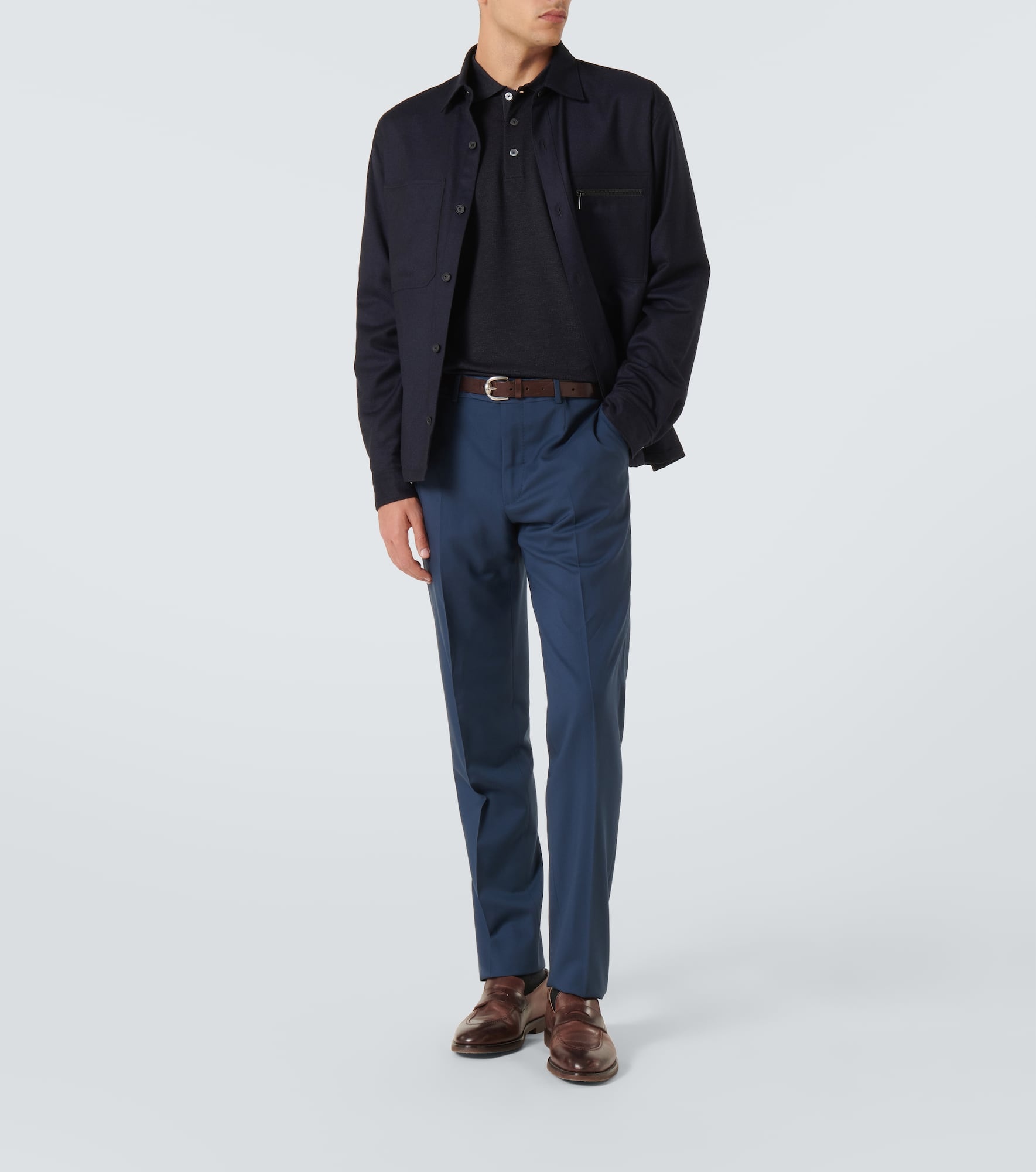 Cotton-blend polo shirt - 2