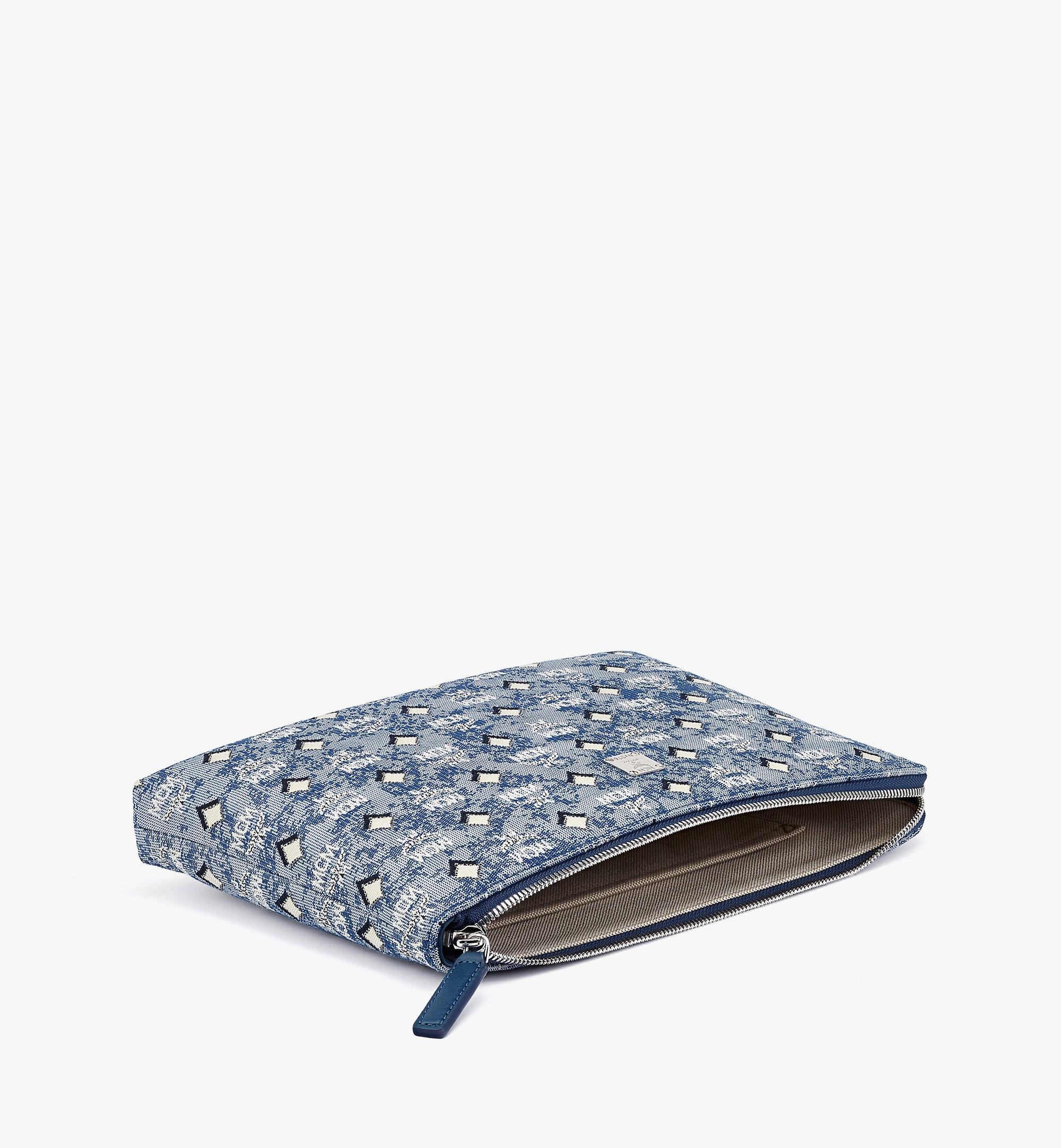 Standing Wristlet Pouch in Vintage Monogram Jacquard - 4