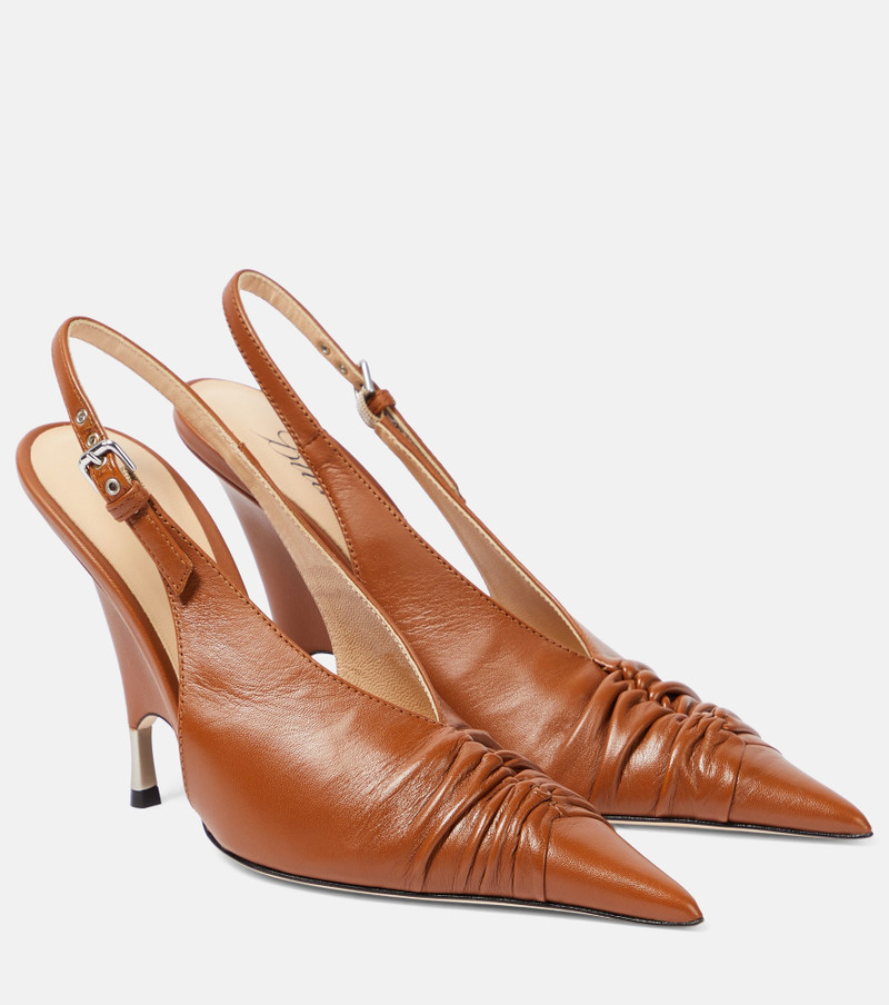 Leather slingback pumps - 1