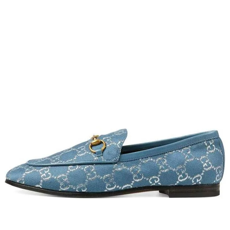 (WMNS) Gucci Jordaan Loafers Shoes Blue 431467-2C820-4691 - 1