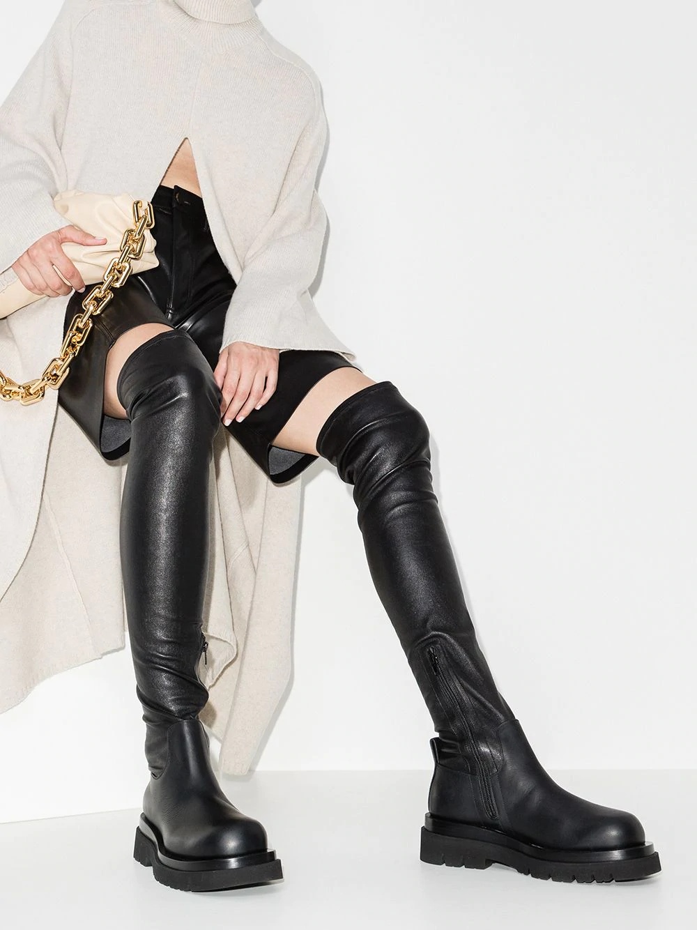 thigh high chunky boots - 3