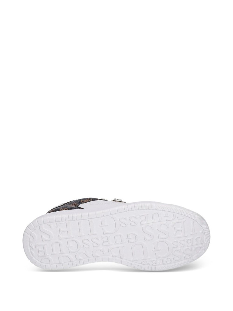 logo-plaque panelled sneakers 5