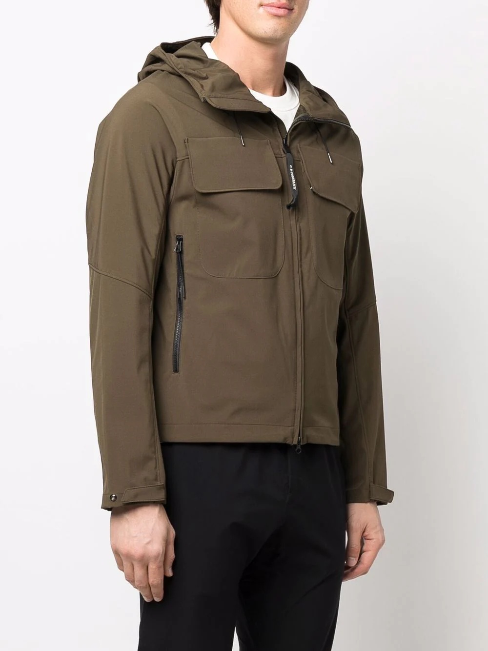 zipped-up hooded jacket - 3