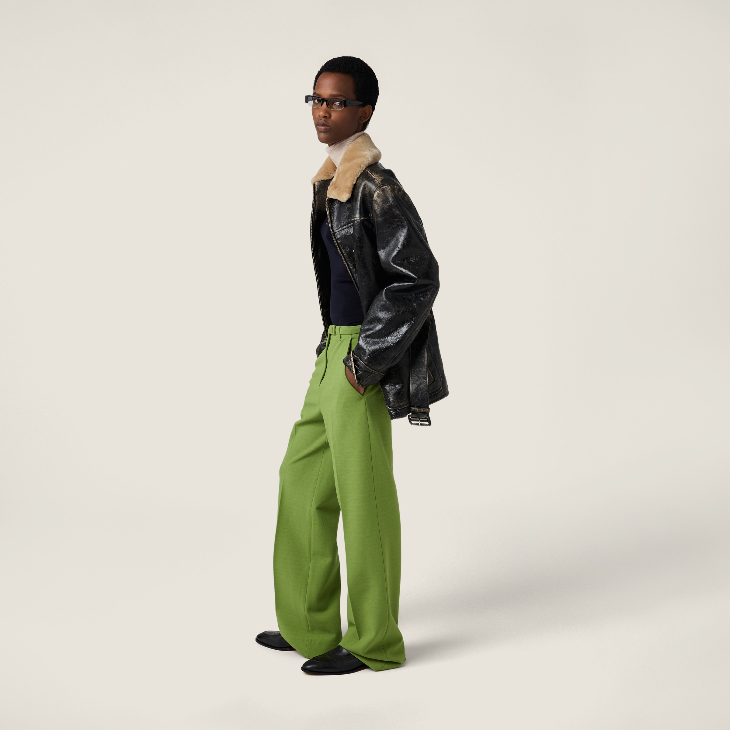 Calf leather caban jacket - 5