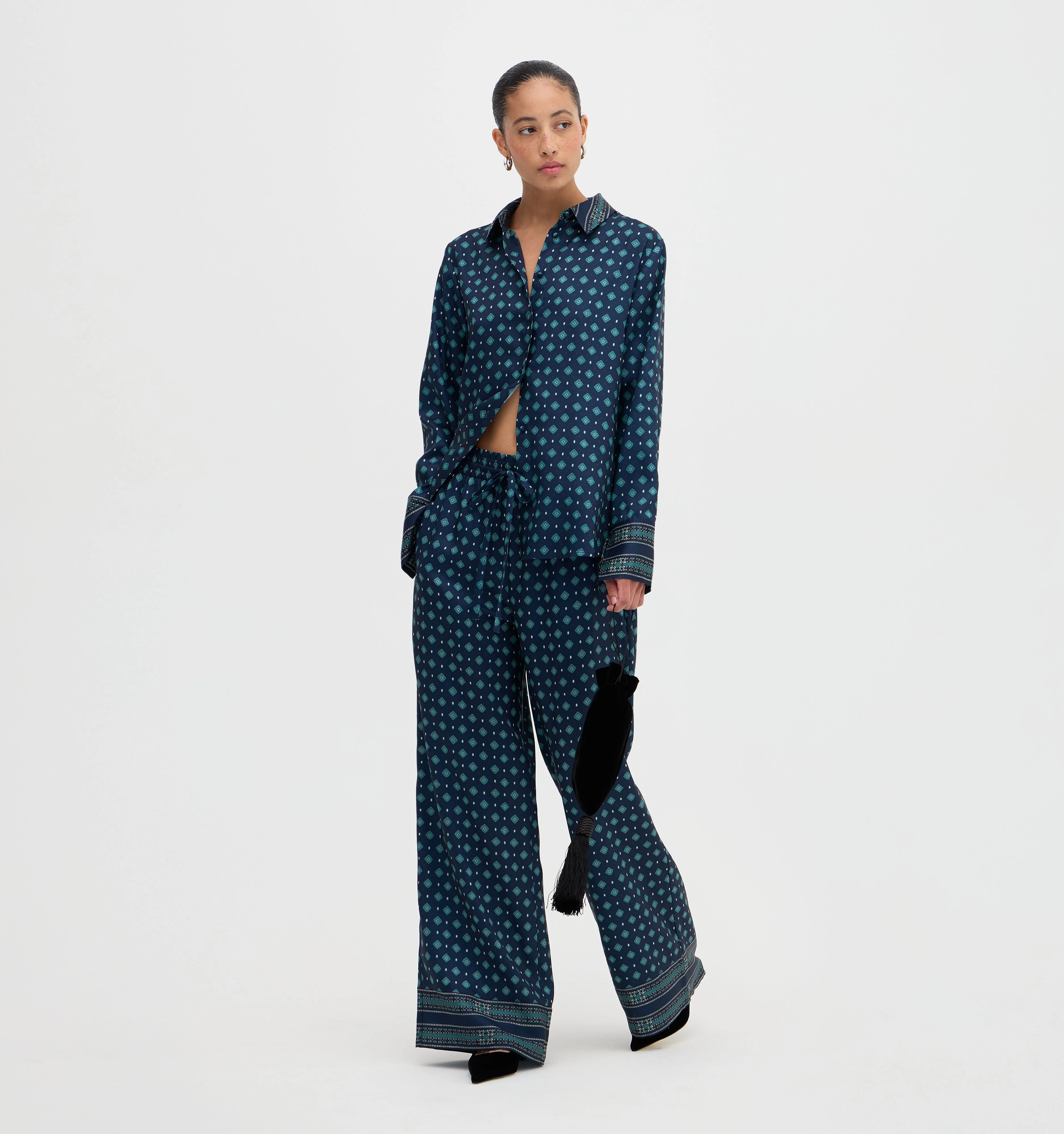 The Maxime Pant - Juniper Foulard - 1