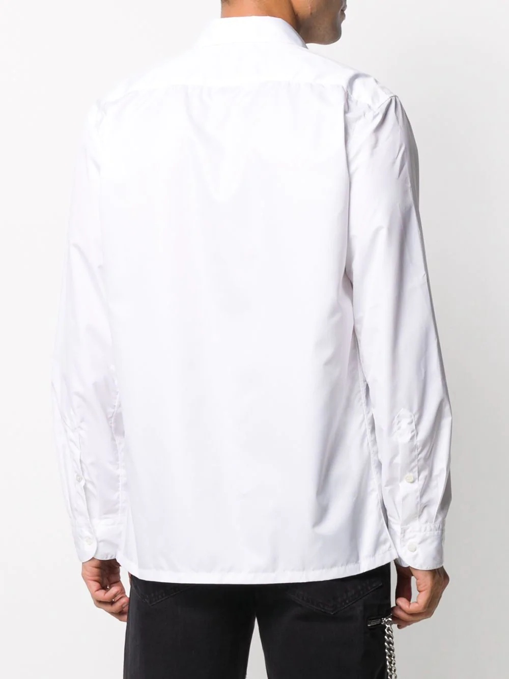 straight-fit embroidered logo shirt - 4