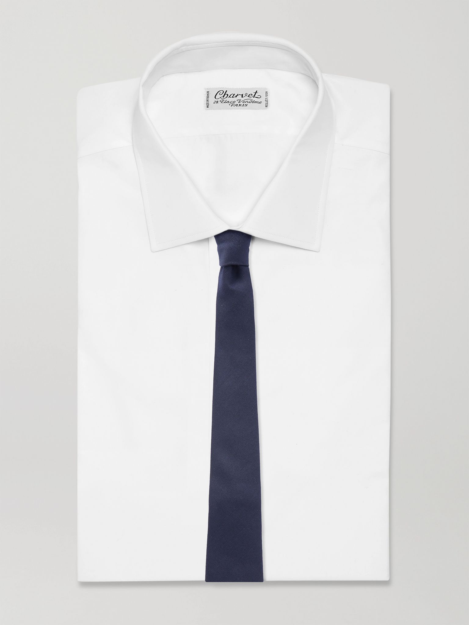 8cm Virgin Wool and Silk-Blend Jacquard Tie Navy - 2