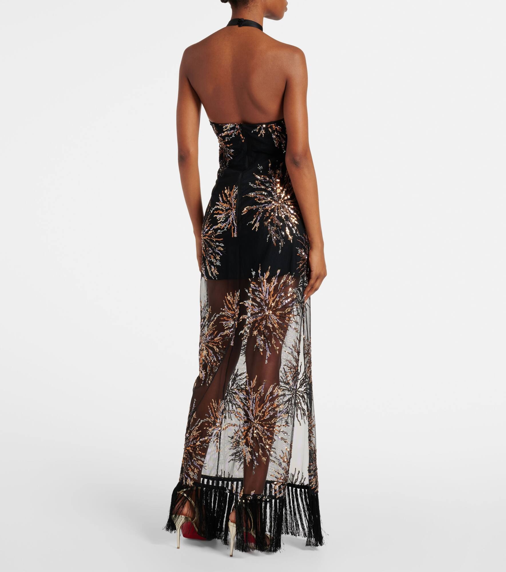 Nina Soleil sequined maxi dress - 3