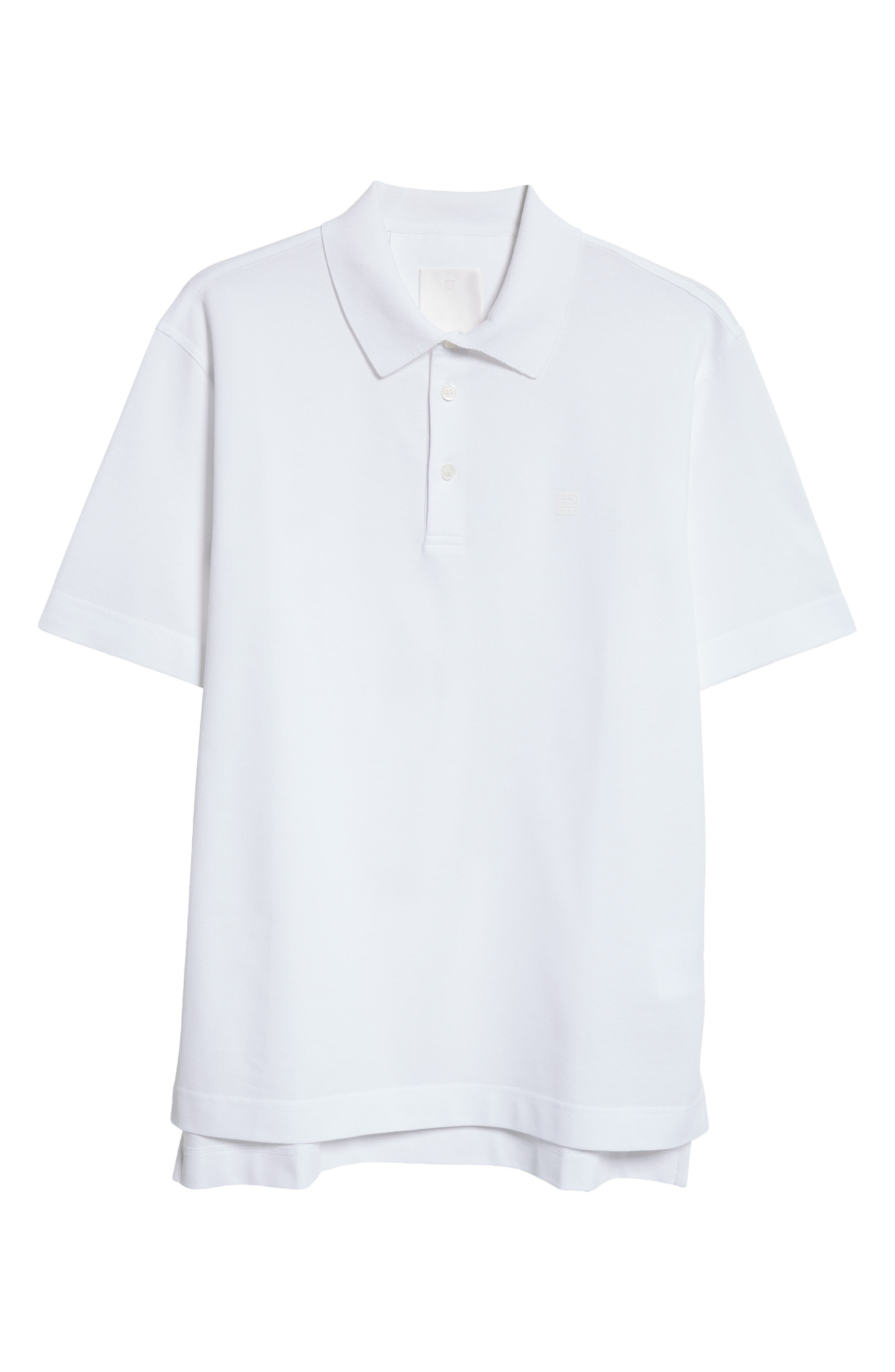 Givenchy Classic Fit 4G Logo Embroidered Cotton Piqué Polo in White at Nordstrom - 5