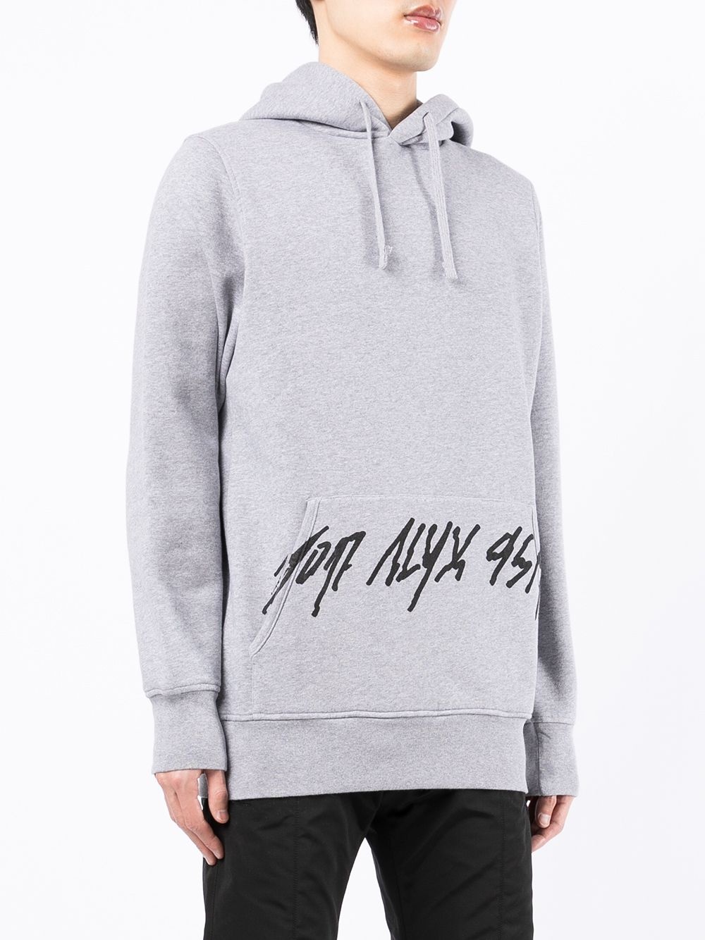 logo-print drawstring hoodie - 3