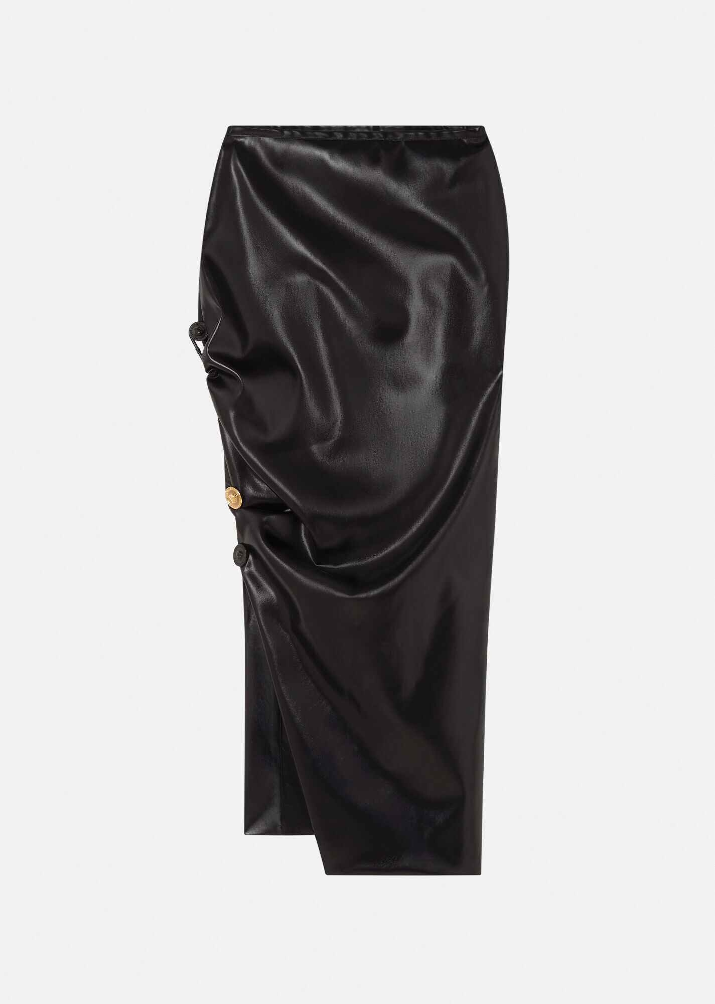 Safety Pin Slash Midi Skirt - 1