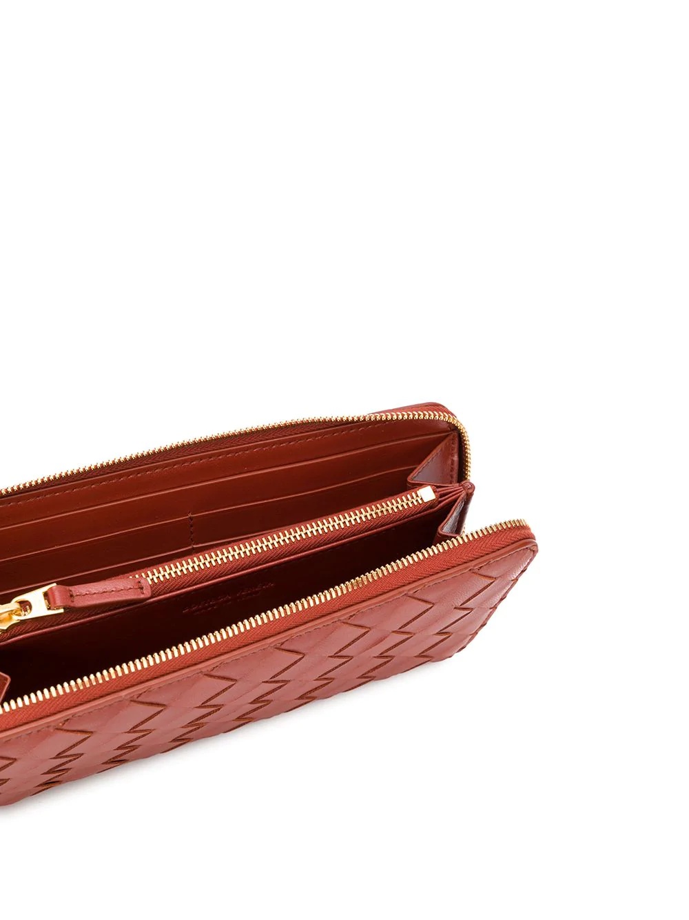 intrecciato weave continental wallet - 3