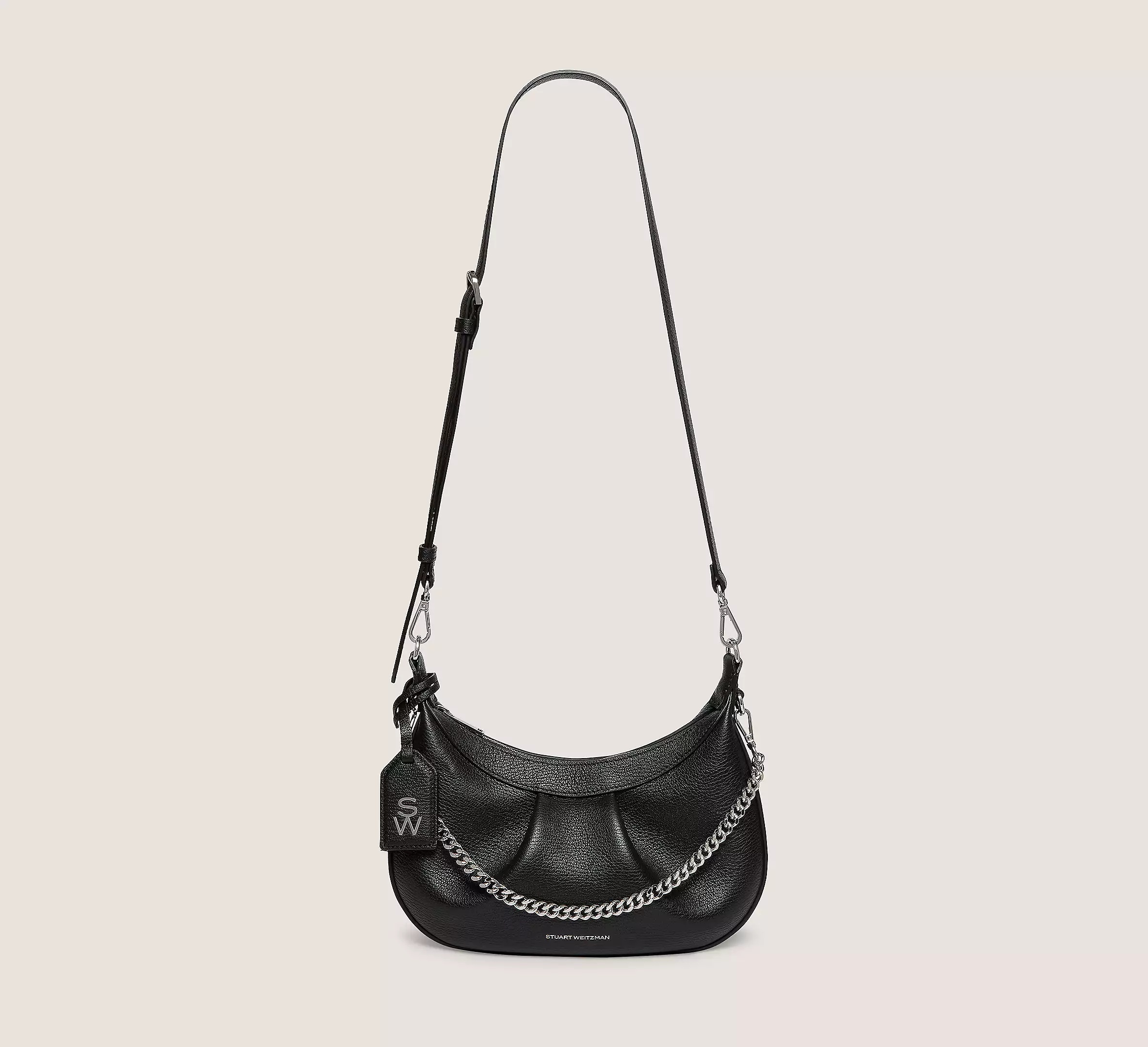 STELLAR CRESCENT CRYSTAL FRINGE BAG - 1