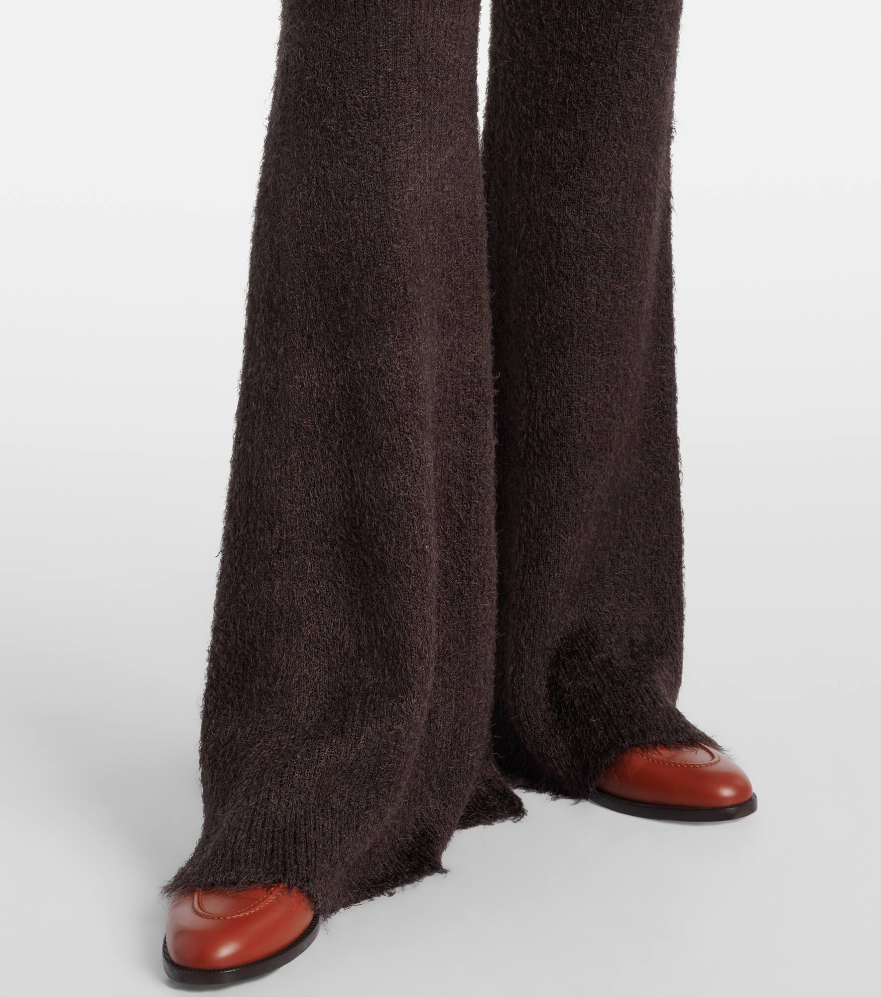 Silk and cashmere flared pants - 5